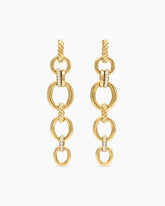 DY Mercer® Linked Drop Earrings in 18K Yellow Gold with Diamonds, 68mm